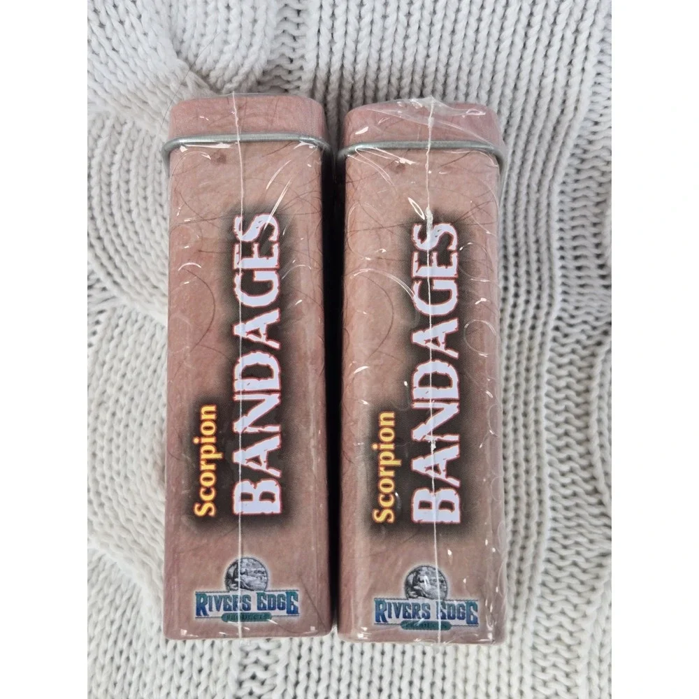 Lot of 2 Scorpion Bandages Tins Rivers Edge Novelty First Aid 2013 Sealed NOS